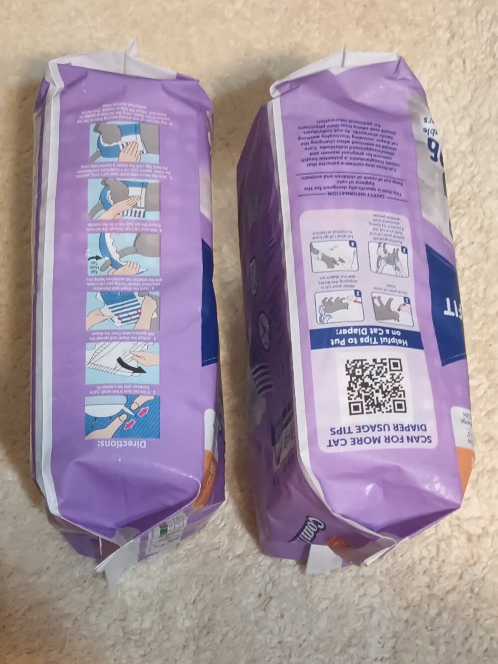 NWT ~ 2 Packages of Hartz Comfitables Cat Disposable Diapers, Size S, 7-11 lbs. - Picture 12 of 14